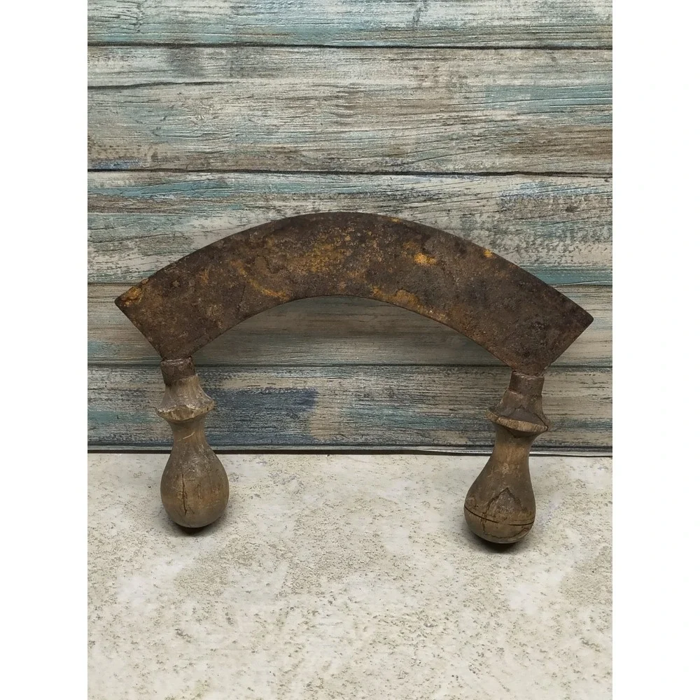 Antique Double Handled Food Chopper‎ -  Neat Old Kitchen Tool !